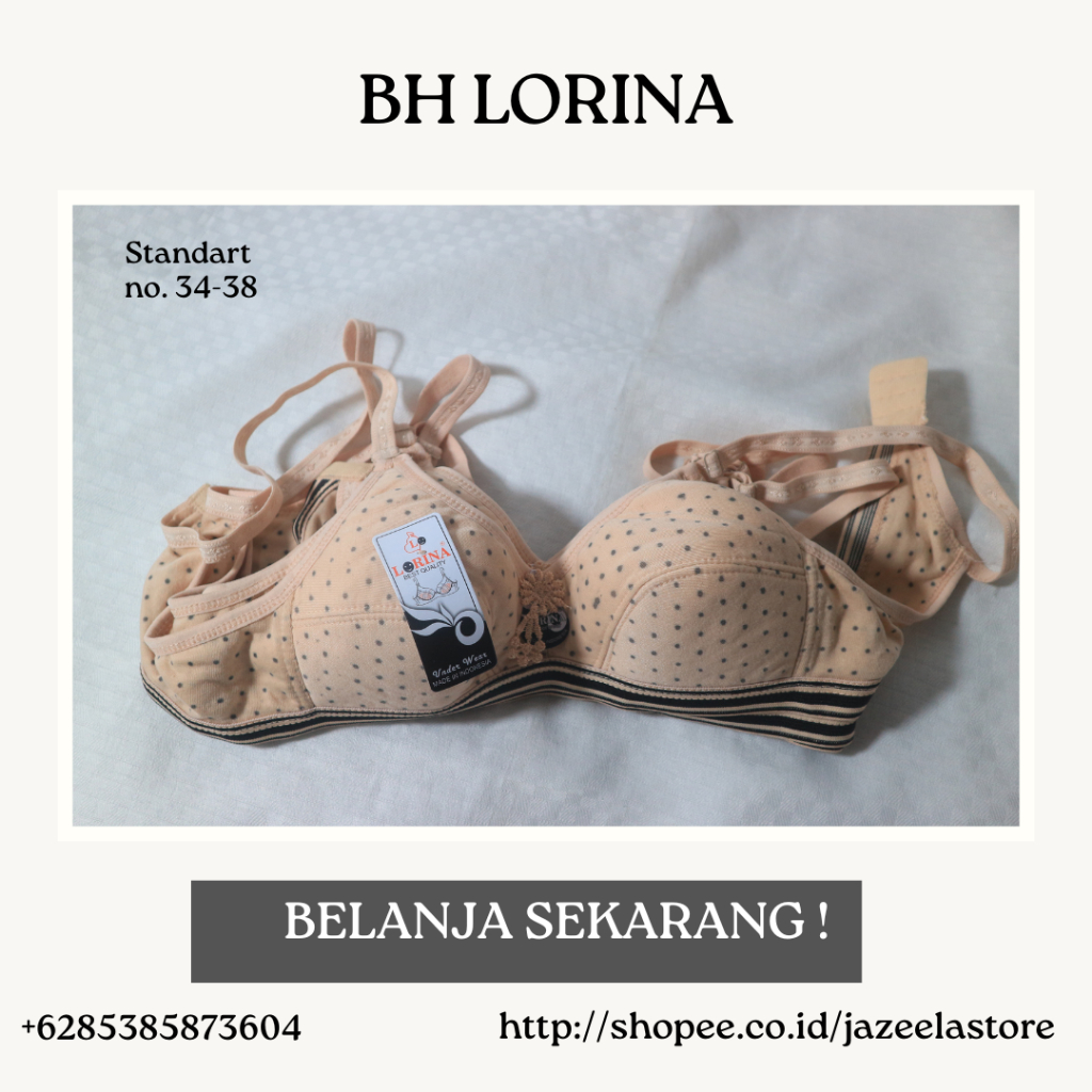 bh lorina standart tanpa busa
