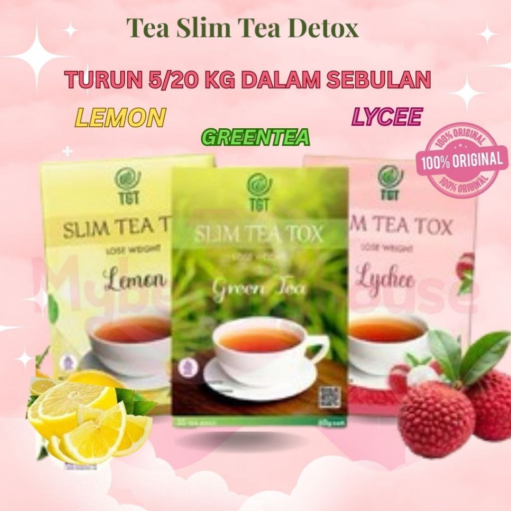 TGT SLIM TEA TOX The Green Tea Slim Tea Detox Teh Pelangsing Penurun Berat Badan Obat Herbal Diet
