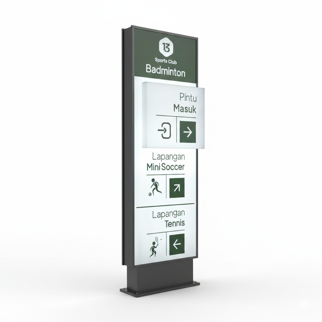 Pylon Sign | Totem Sign Custom LED | Reklame Tiang Tinggi Corporate