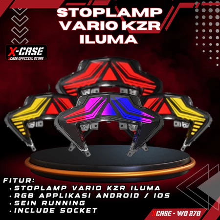 Xcase Stoplamp Vario 125 Kzr Rgb APK Lazy 200+ Mode Lampu Stop Leji