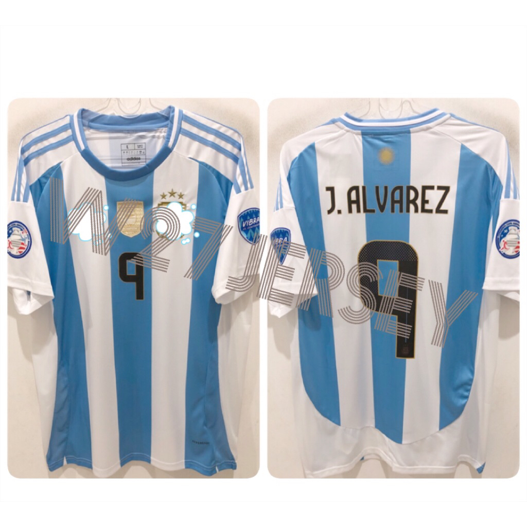 JERSEY ARGENTINA HOME 2024 name player J.Alvarez + Patch