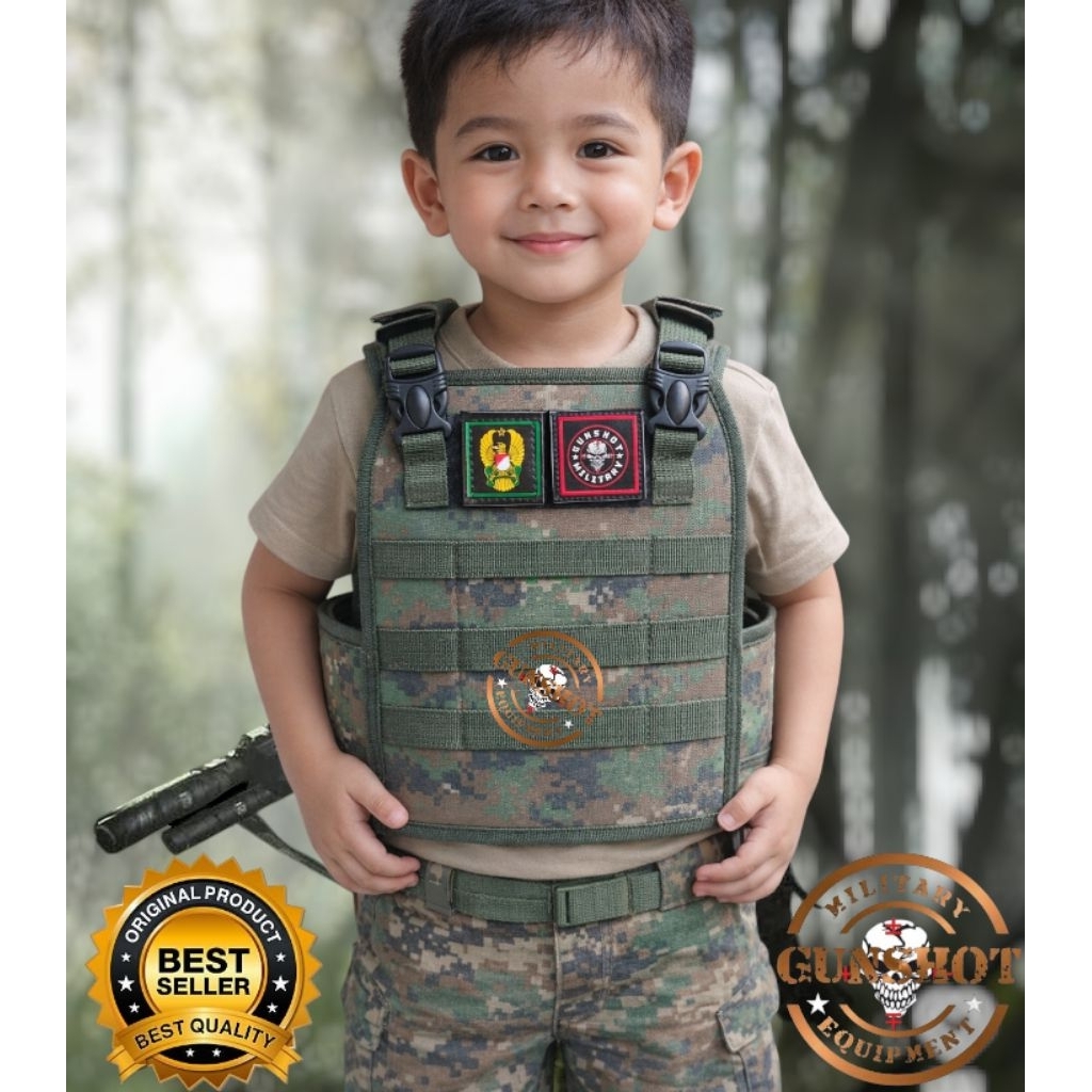 ROMPI ANAK TNI USIA 3-12TAHUN ROMPI TANPA AKSESORIS TAS TNI AD TNI AL TNI AU KOPASSUS KOSTRAD RAIDER