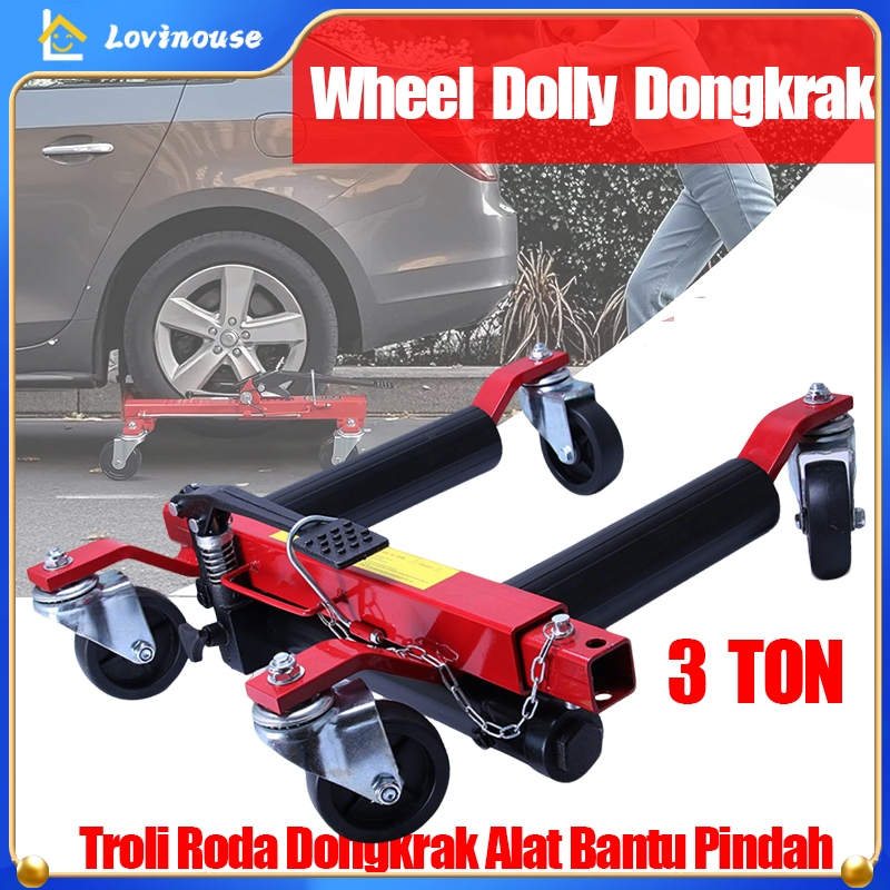 Wheel Dolly Dongkrak 3TON Troli Roda Dongkrak Car Dolly Wheel Dolly Car Jack Dolly Wheel Jacks for C