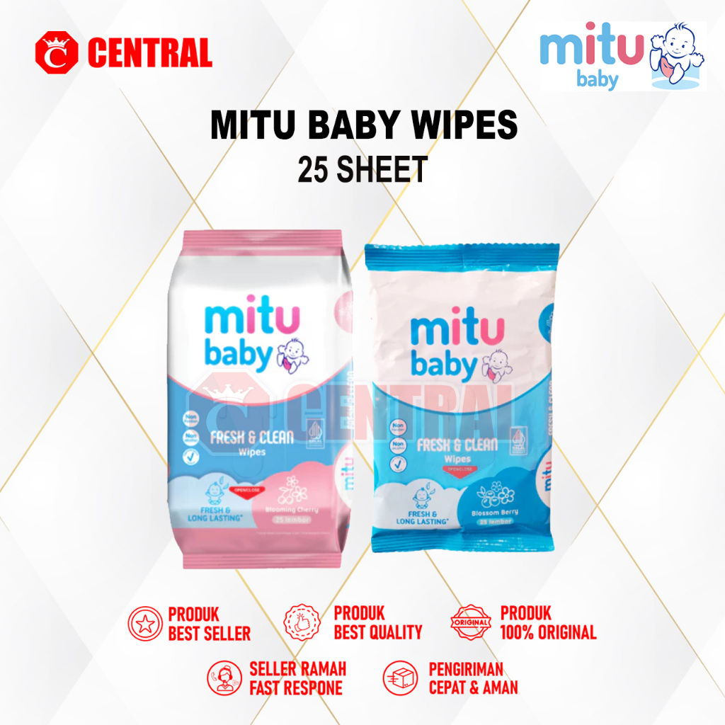MITU BABY WIPES TISU BASAH 25 SACHET