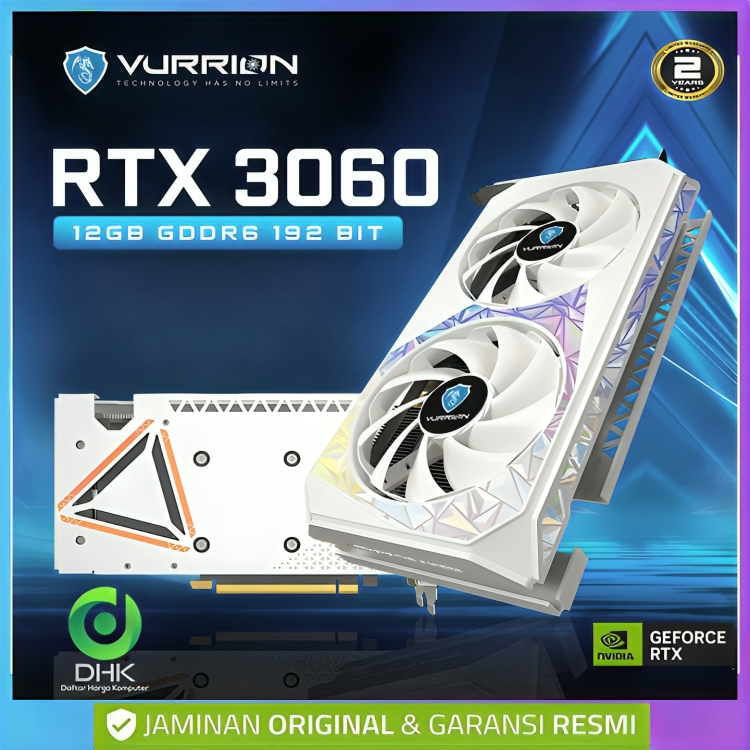 VURRION RTX 3060 12GB GDDR6 192BIT DUAL FAN BACK PLATE