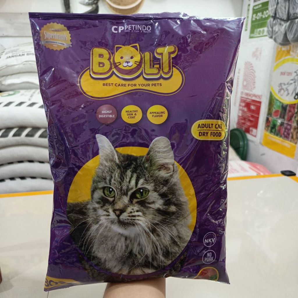 Makanan Pelet kucing Bolt/Bolt pelet kucing