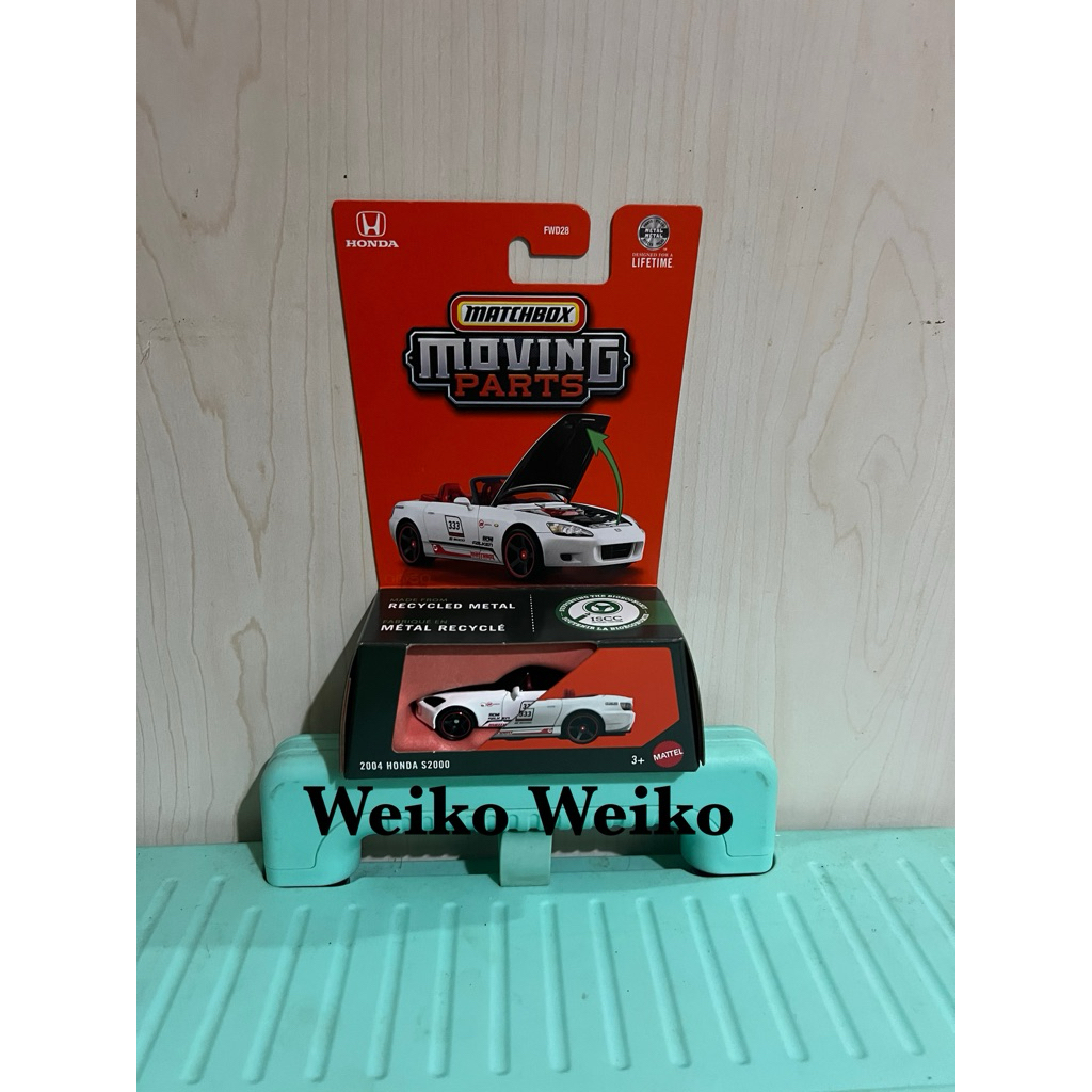 matchbox moving parts honda S2000 white