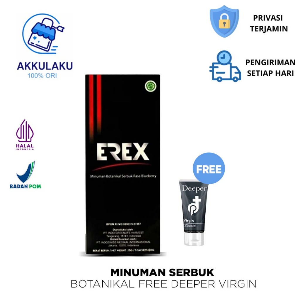 EREX Obat Kuat Pria 1 Box Isi 5 Sachet Erex Obat Pria Dewasa Erex Stamina Pria Original BPOM