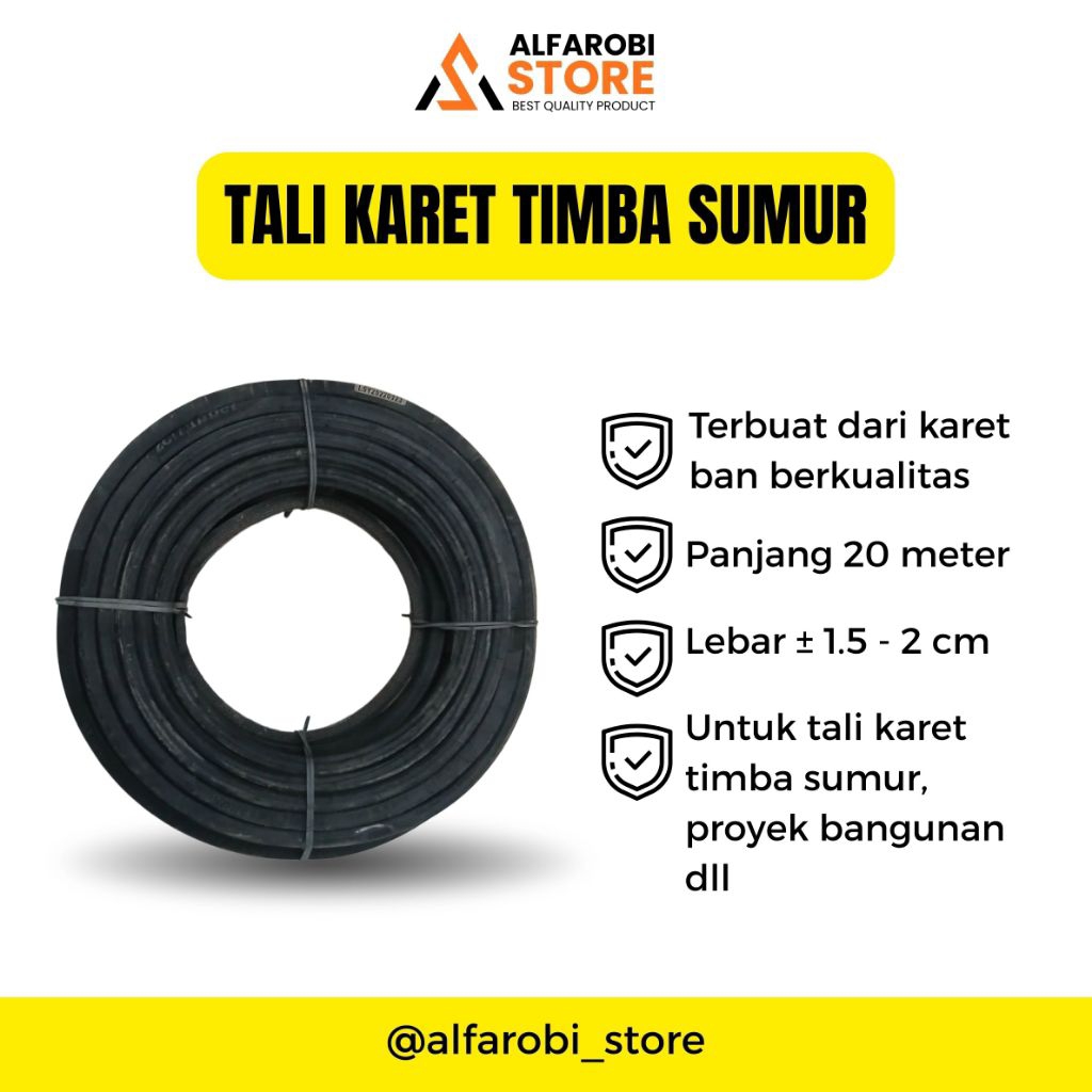 TALI KARET TIMBA SUMUR 20 METER