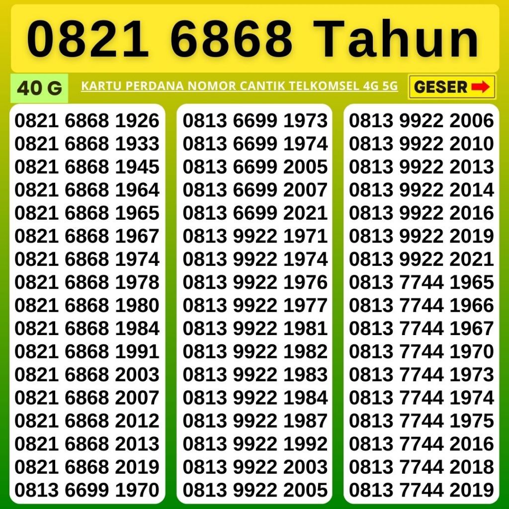 SIMPATI Kartu Perdana Baru 4G 5G Chip 3in1 No Can Simpati Cantik Garansi 1 Bulan NOMOR CANTIK SIMPAT