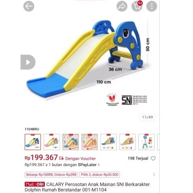 PL mainan anak bekas(perosotan)