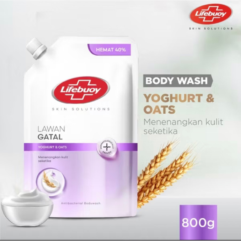 Lifebuoy Body Wash Sabun Mandi Cair Yogurt Care 800 ml