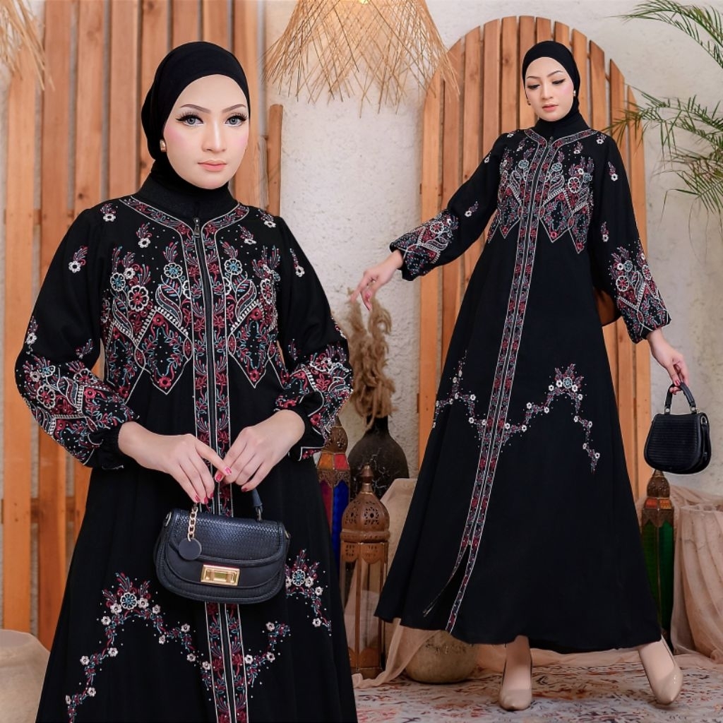 Gamis Abaya Maroko Bordir Original Butik