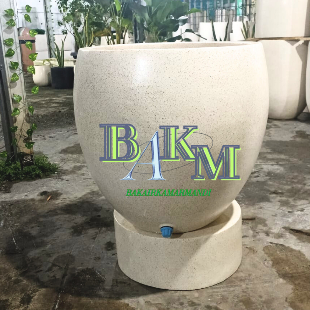 BAK TERASO AIR KAMAR MANDI | BAK MANDI UNIK MINIMALIS | BATU MARMER GENTONG | KHUSUS PENGIRIMAN LUAR