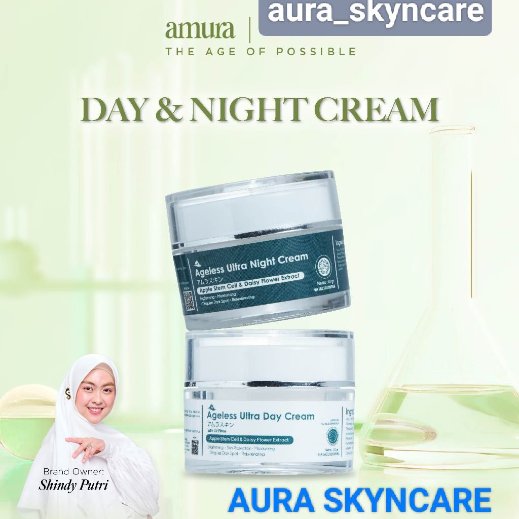 PROMO DAY & NIGHT CREAM AMURA - CREAM PENCEGAH KERUTAN & ANTI AGING ( DAY NIGHT CREAM )