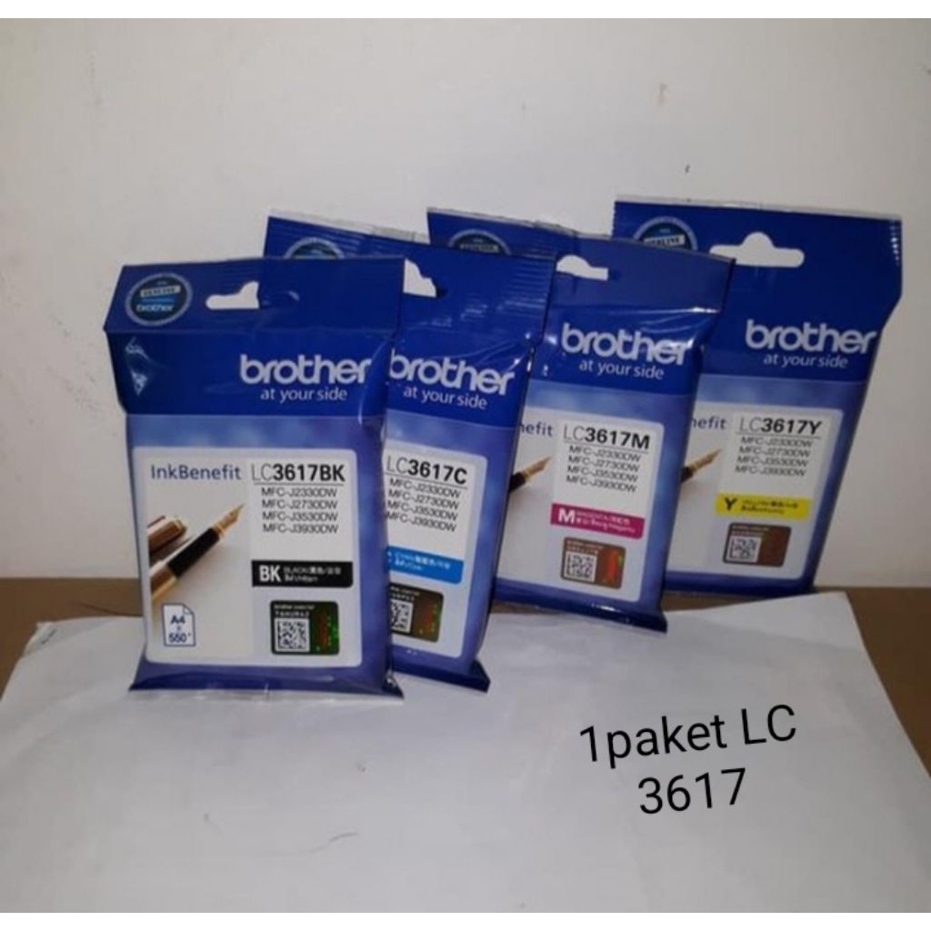 1paket tinta brother lc 3617 original brother MFC-J2330DWMFC-J2730DW
MFC-J3530DW
MFC-J3930DW