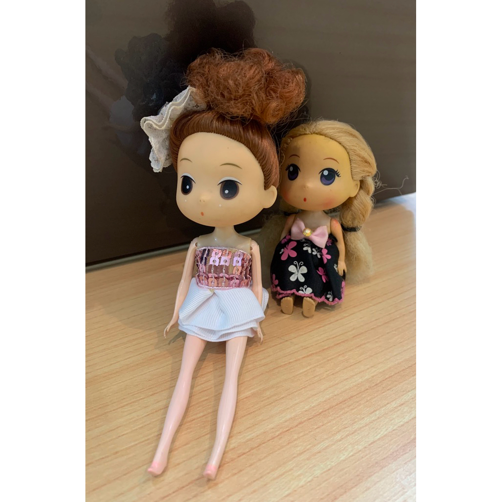 Ganci boneka ala barbie ddung cewek mini doll keychain