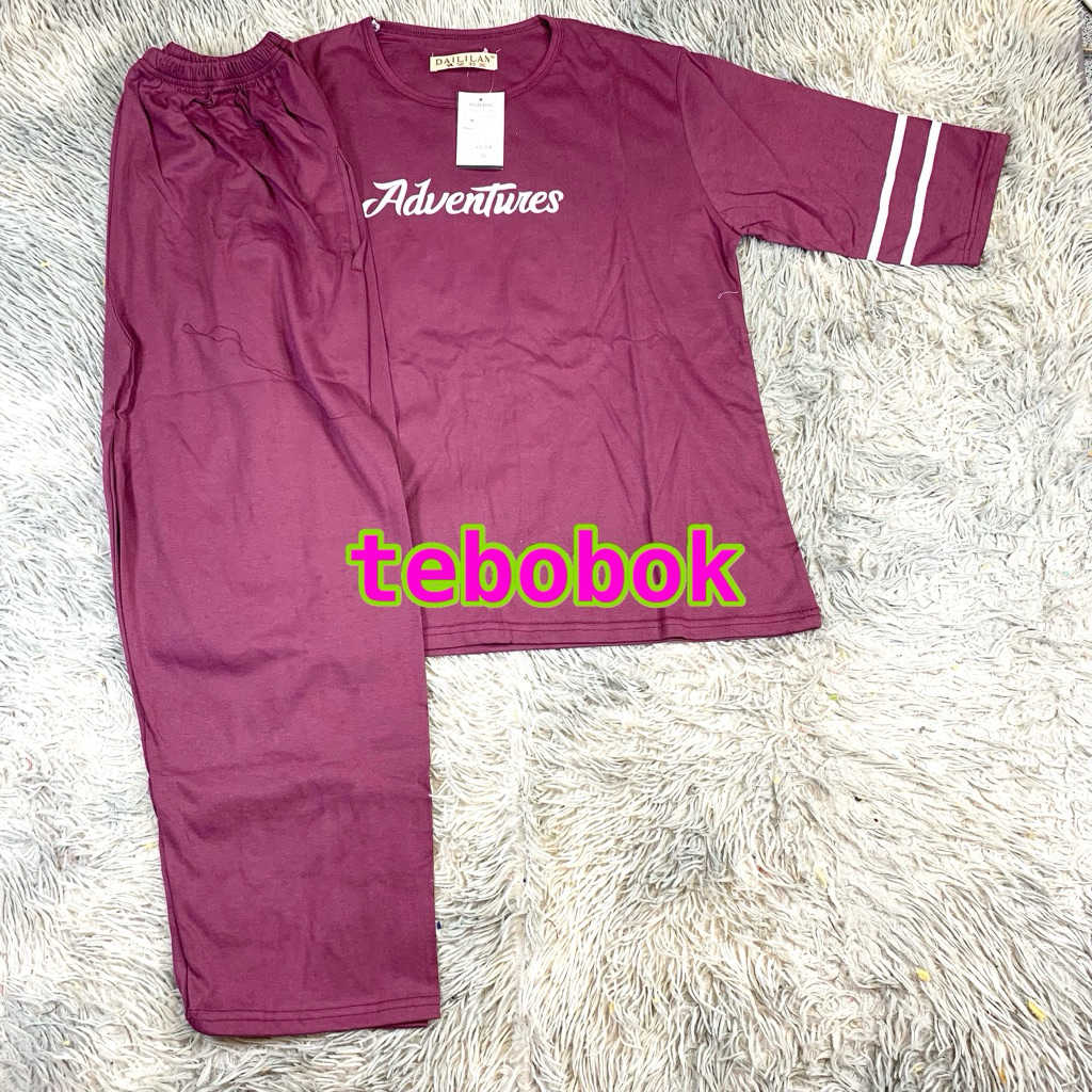 Tebobok - CP Daililan Lengan 3/4 | Baju Tidur Daililan