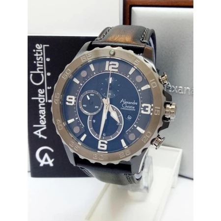 Jam tangan pria Mewah Terbaru/jam tangan pria Al3*xandre Chr*stie Original AC 6505 MC BLGY....