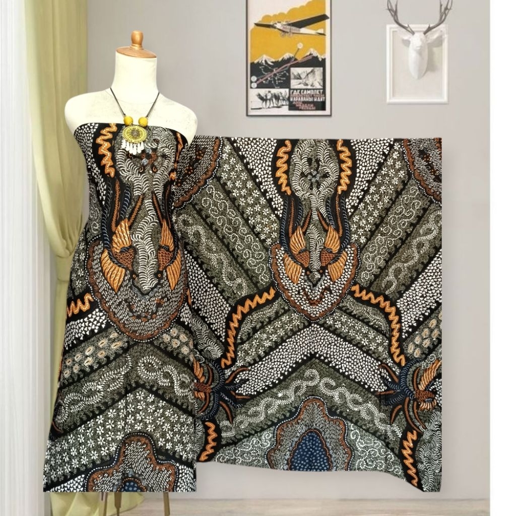 Kain Batik Tulis Madura Warna Cream krem Coksu coklat susu