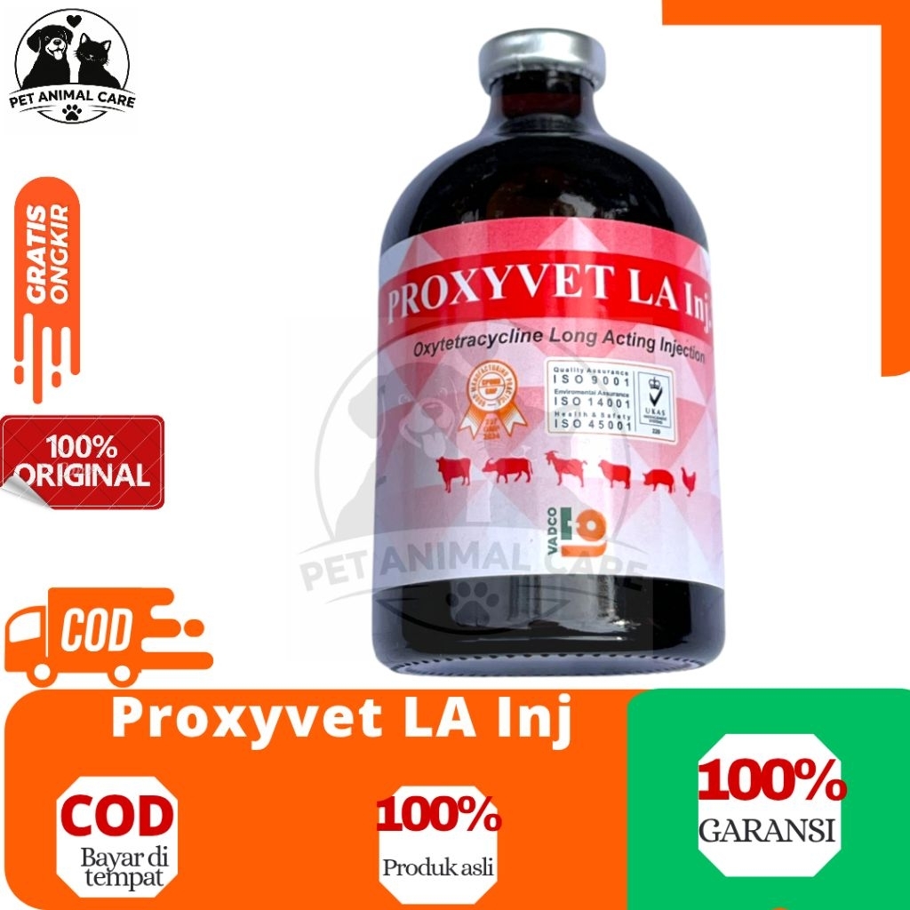 Proxyvet LA 100 ml - Antibiotik spektrum luas untuk hewan ternak