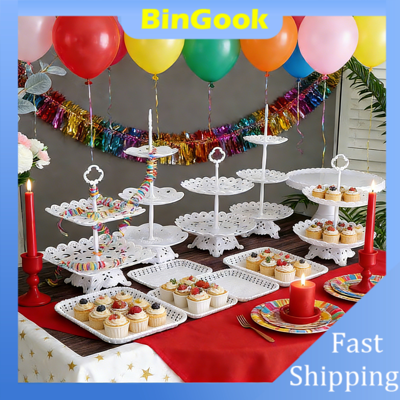Rak Makanan Penutup Pernikahan / Tempat Kue & Cupcake / Nampan Kue Dekorasi Pesta Ulang Tahun