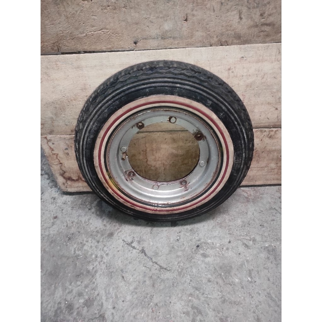 ban set vespa ring 8, pelek kaleng