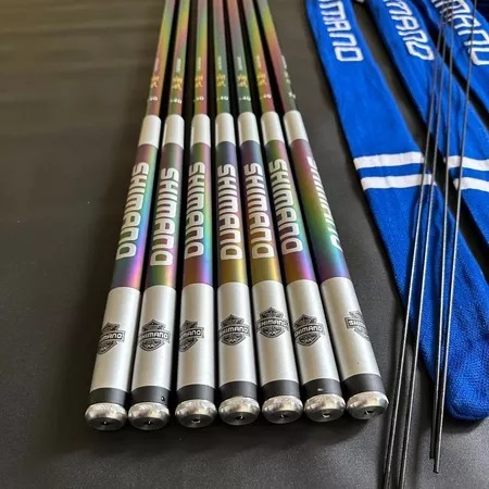 Joran Tegek Shimano Syoufu Panjang 360-720 cm Hard Medium Ringan Kaku Kuat Warna Pelangi