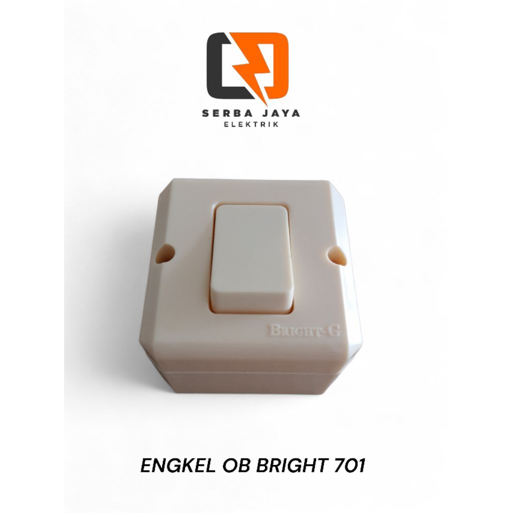 Saklar Merk Bright G 701 Engkel OB Warna Cream
