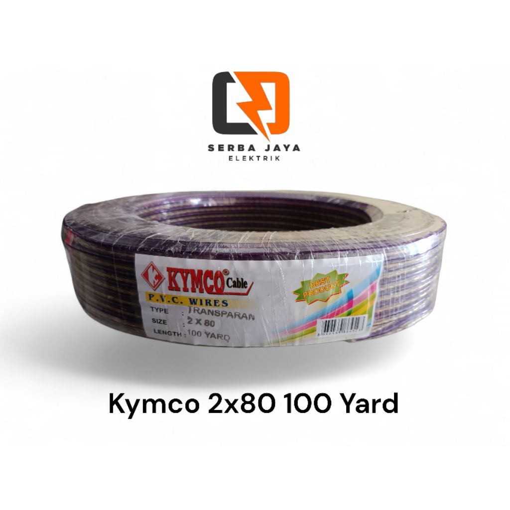 KABEL LISTRIK TRANSPARAN KABEL SERABUT 2 x 80 2x80 | 100yard | KYMCO