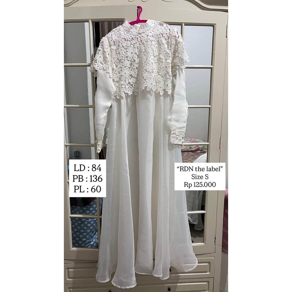 Preloved Baju Lebaran Muslimah Gamis Dress Organza