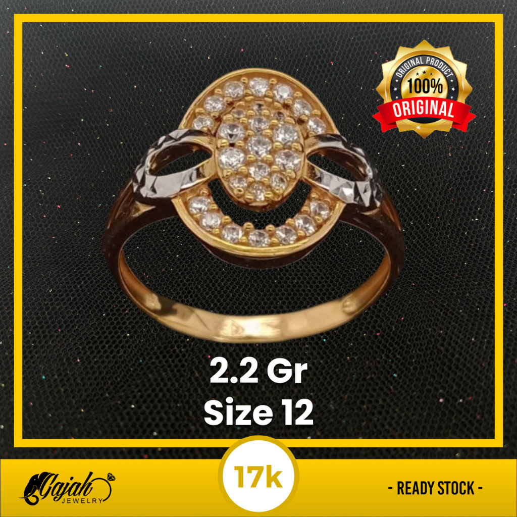 Cincin Emas 17K - Toko Emas Gajah - 2.2 Gram 1845