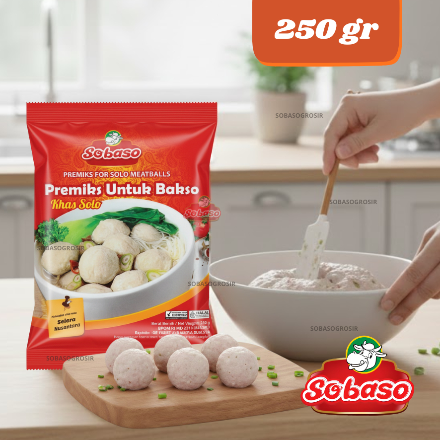 Tepung Pengemulsi Bakso Sobaso Khas Bakso Solo 32g
