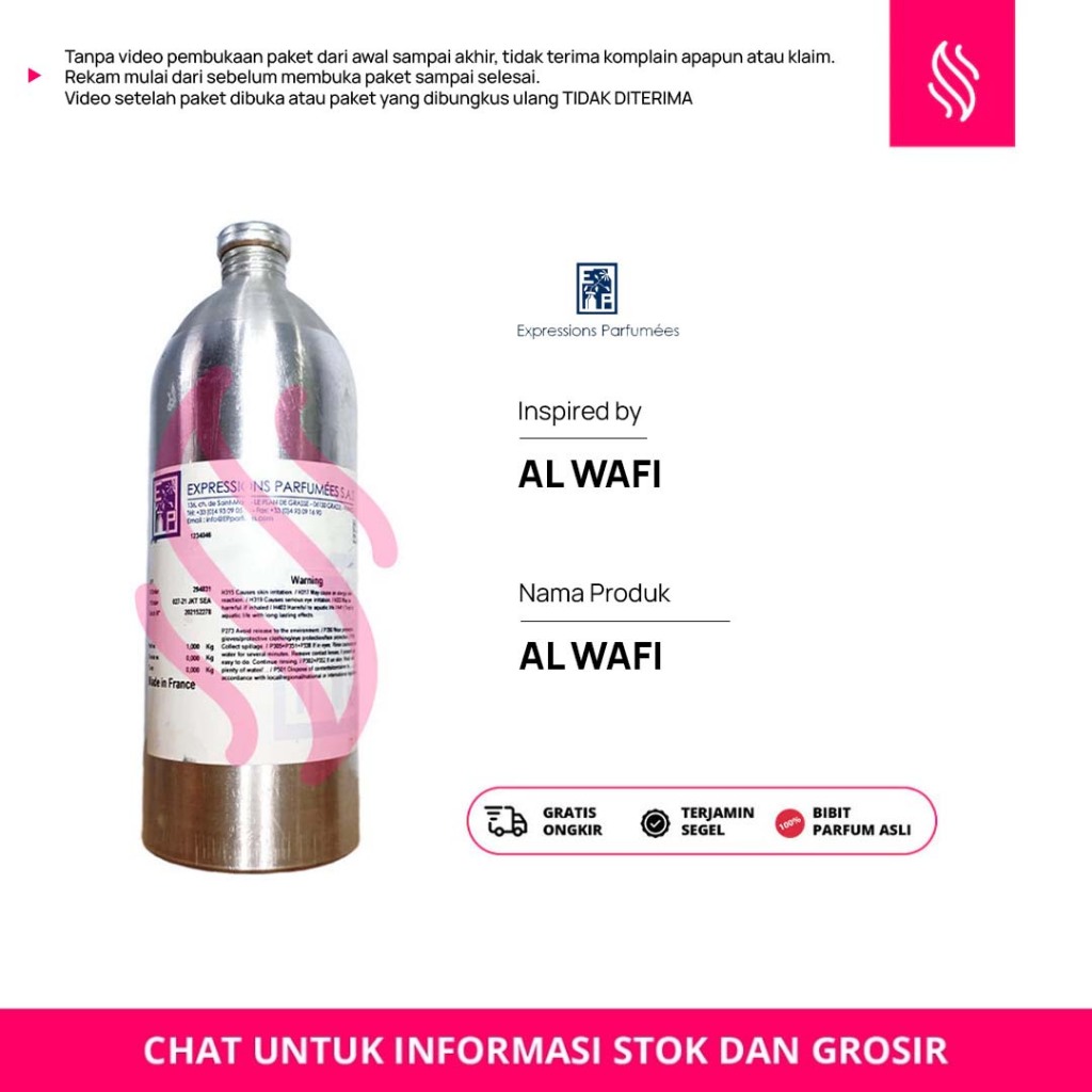 JUAL BIBIT PARFUM ASLI - AL WAFI - EXPRESSIONS - REPACK - SUMBARA PARFUM