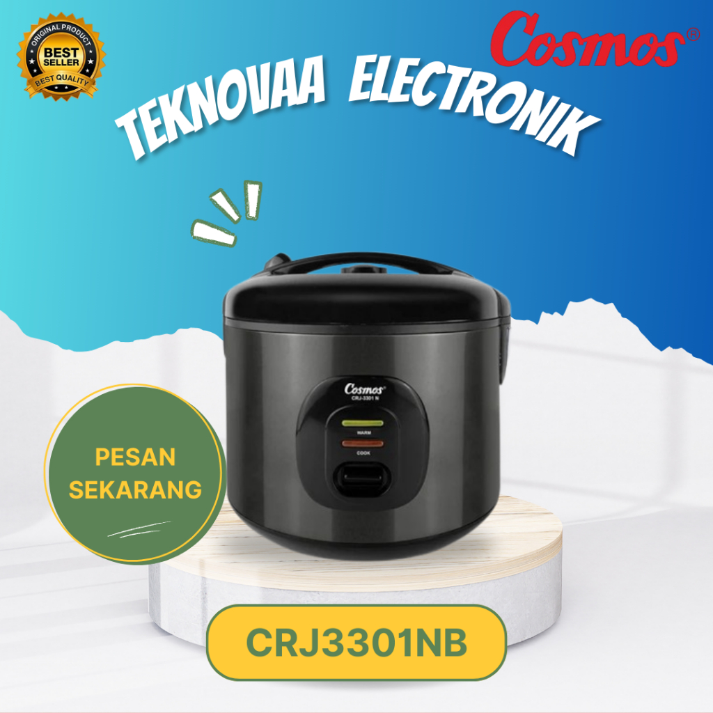 COSMOS Rice Cooker Cosmos CRJ 3301NB - 1.8Liter / CRJ 3301N-B/CRJ3301NB/CRJ-3301-NB/BERGARANSI
