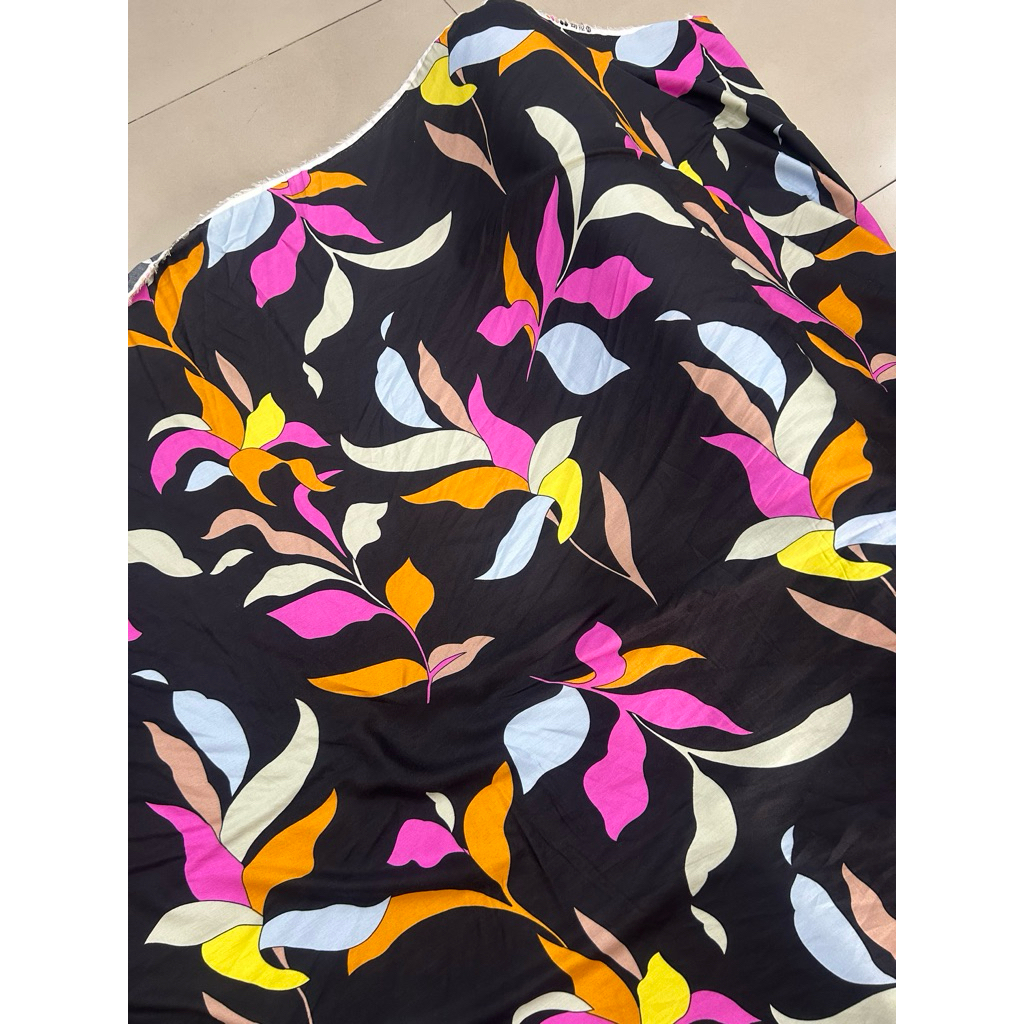 KAIN KATUN RAYON VISCOSE PREMIUM MOTIF BUNGA BESAR