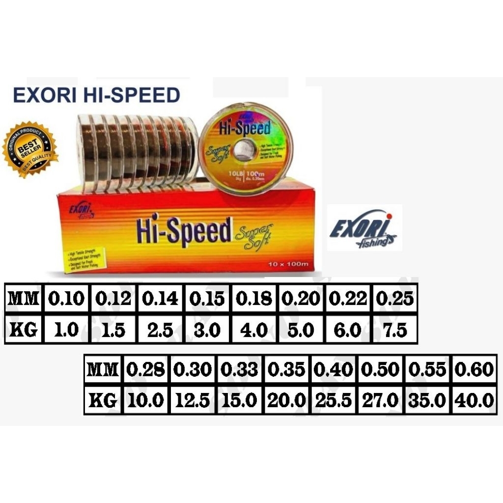 Senar Pancing Exori Hi-Speed 100M