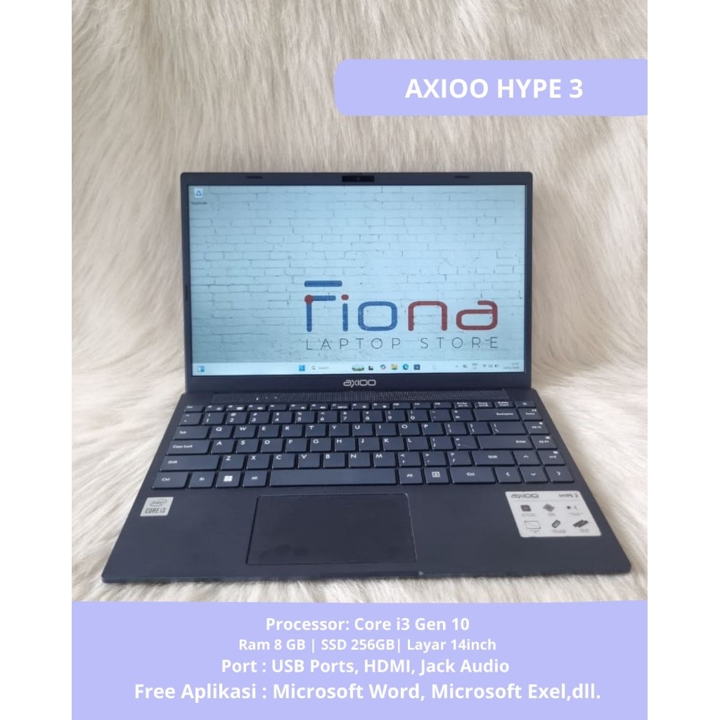 Laptop Axioo Hype 3|Core i3 Gen 10 | Ram 8gb SSD 256gb (L22580)