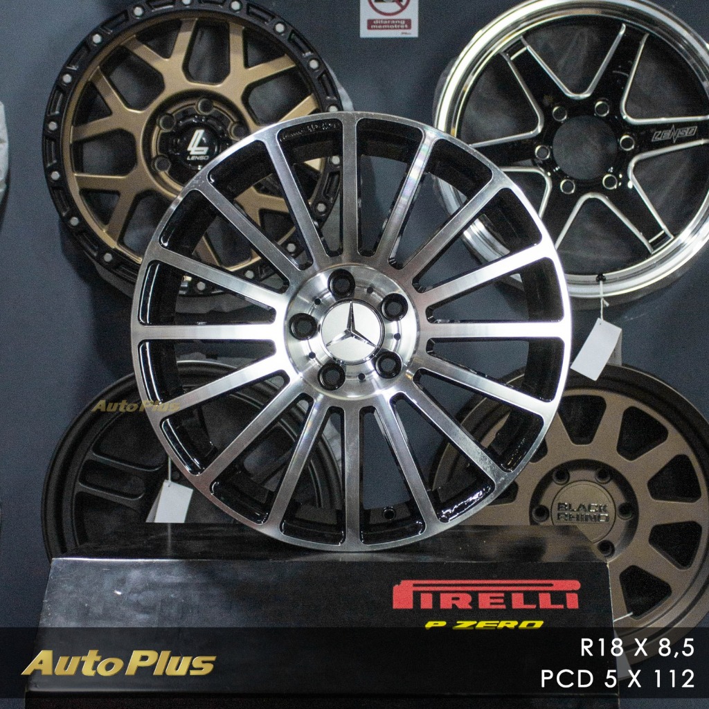 VELG REPLIKA STANDAR MERCEDES BENZ / MERCY RING 18 PCD 5x112 Silver