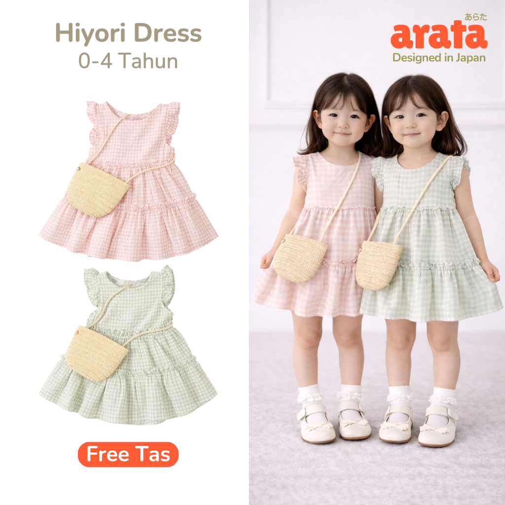 ARATA Dress Ruffle Anak Perempuan 0-4 Tahun Hiyori