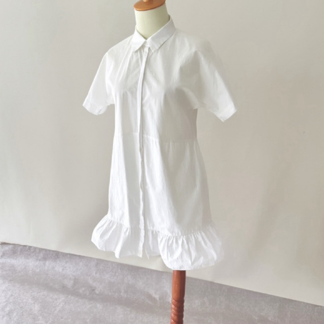 SecondFinds ZARA - Tiered Poplin Mini Dress