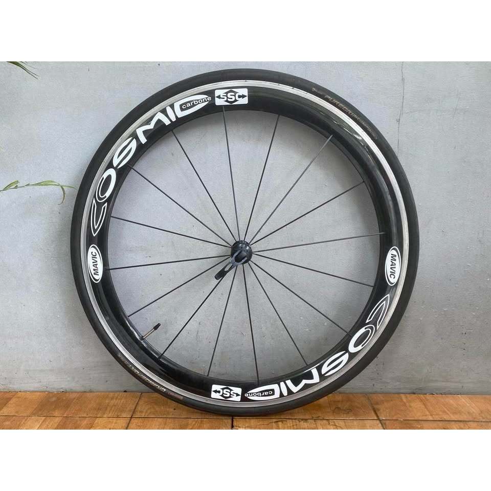 Wheelset depan Mavic Cosmic carbon 16 hole 700c clincher include ban continental grandsport
