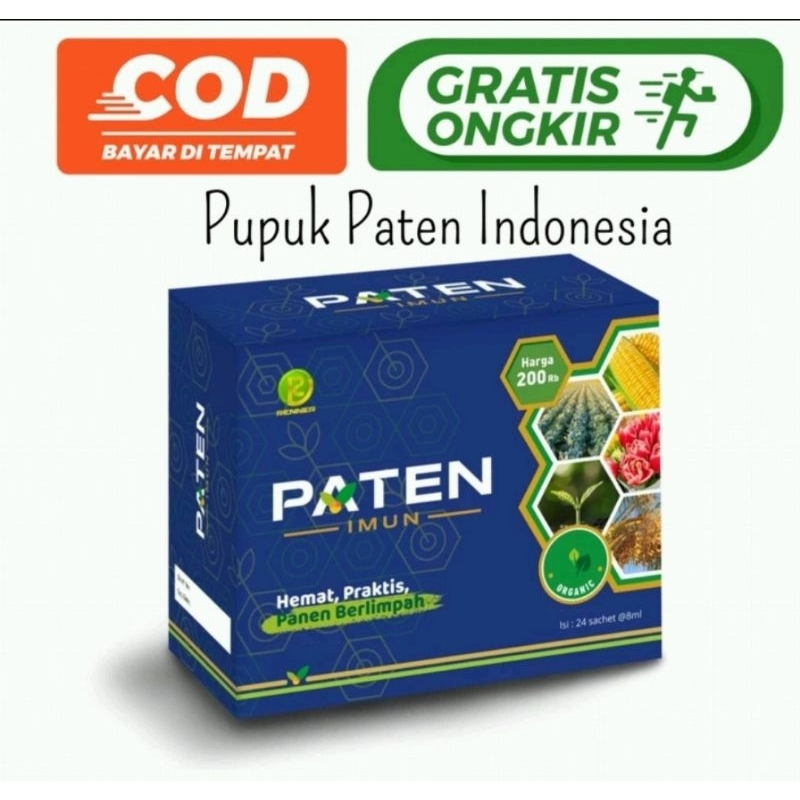 PUPUK PATEN BIRU / PUPUK ORGANIK CAIR PATEN IMUN 1 BOX ISI 24 SACHET ORIGINAL