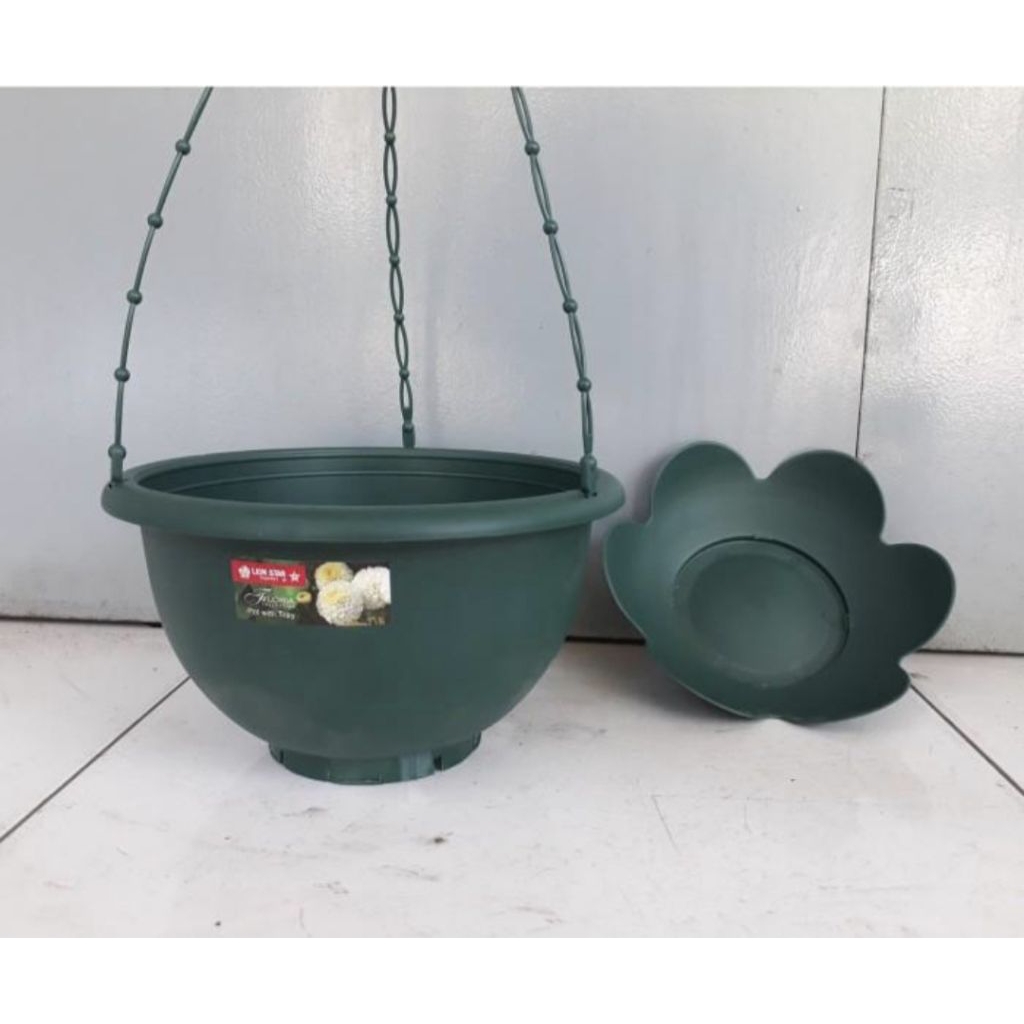 pot gantung lion star 8, pot gantung hijau, pot tanaman hias