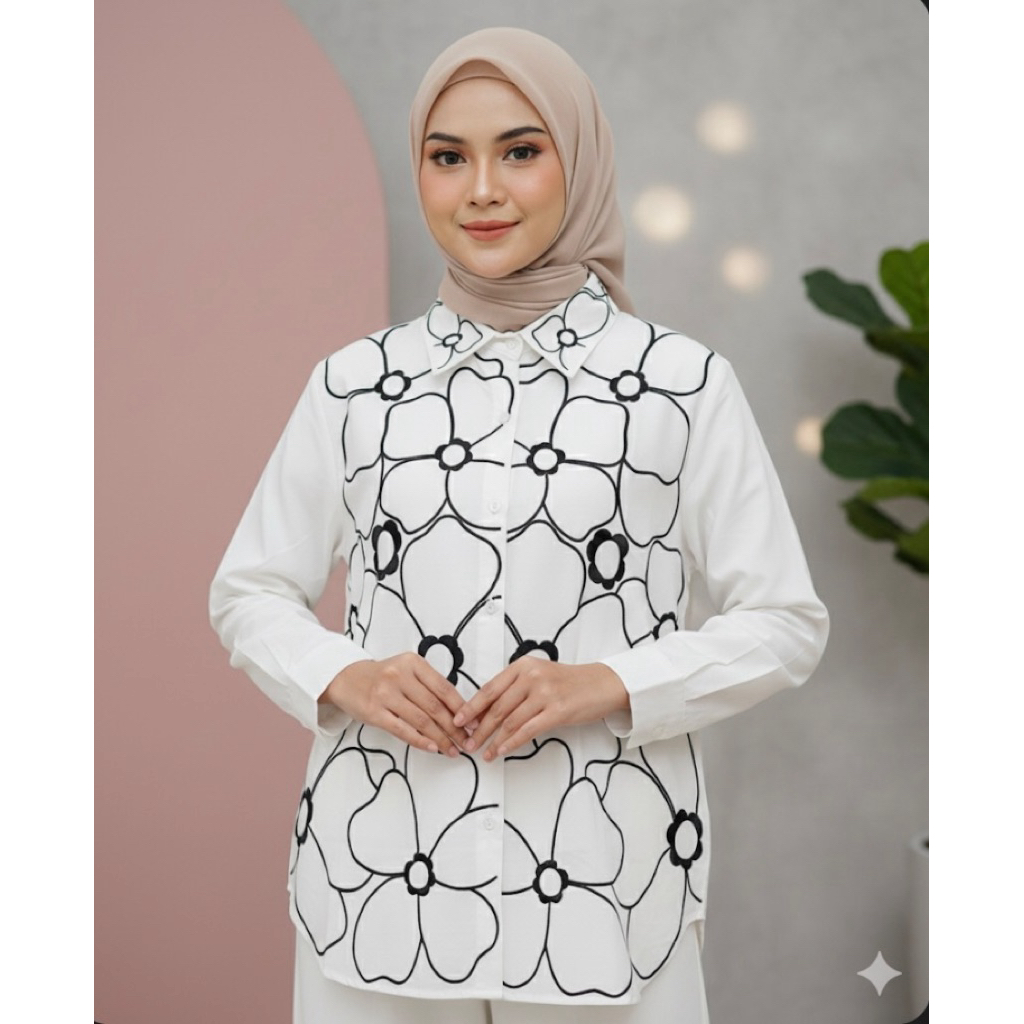 KEMEJA KATUN POPLIN | KEMEJA WANITA DEWASA