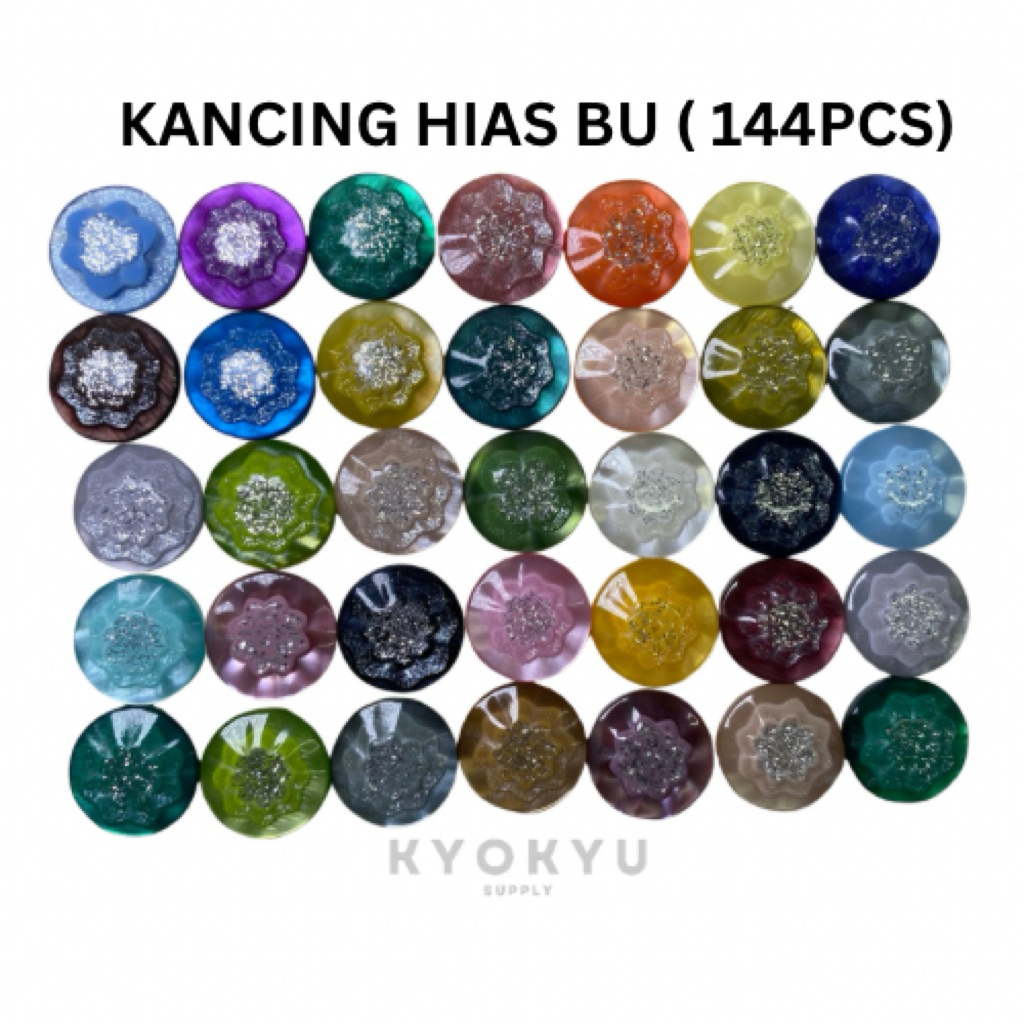 Kancing Hias BU Baju Wanita 15mm (144 PCS)