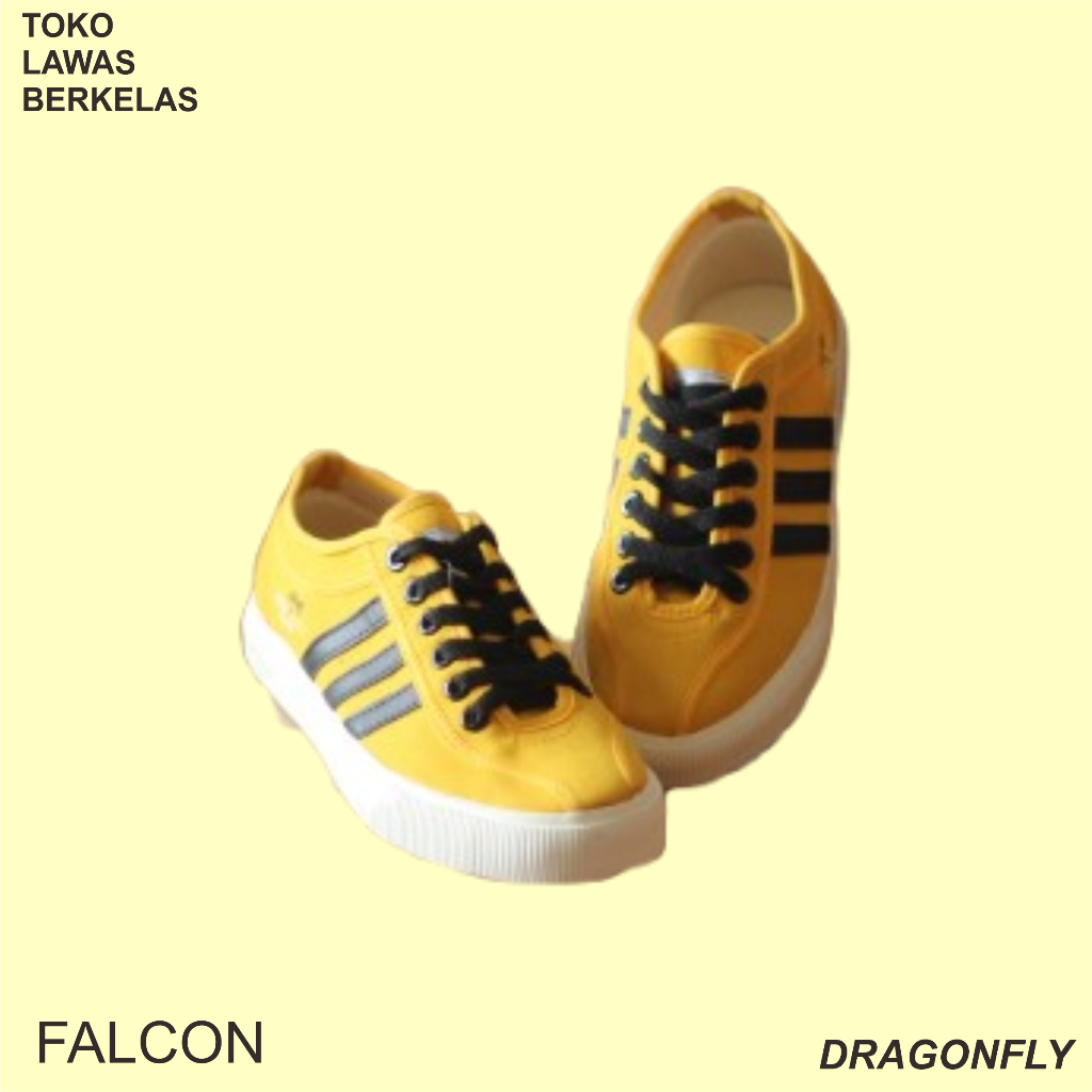SEPATU DRAGONFLY KUNING - Sepatu Dragonfly Yellow Falcom - Sepatu Capung