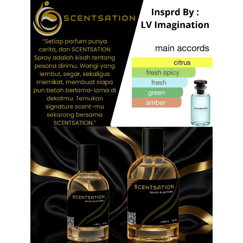 SCENTSATION - Parfume spray inspired by imagination parfum bibit essence spray grade A perfume non a