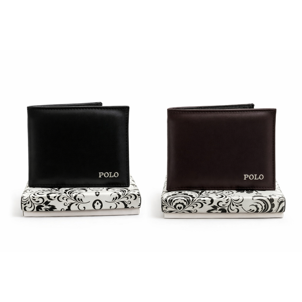 Dompet Pria Pendek POLO Kulit Sintetis Premium – Slim Elegan Minimalis