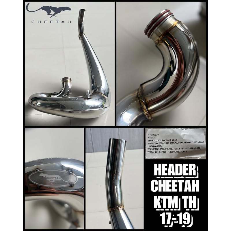 Header Knalpot Cheetah KTM EXC XC-W Husqvarna TC TE TX 250 300 Tahun 2017-2019 High Quality Stainles